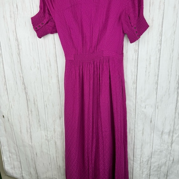 Anthropologie Maeve Magenta Wrap Dress US Small - Picture 8 of 9